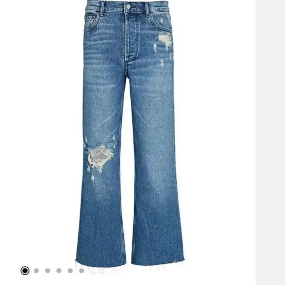 BOYISH JEANS Mikey Distressed Straight-Leg Jeans Short Circuit - Picture 7 of 8